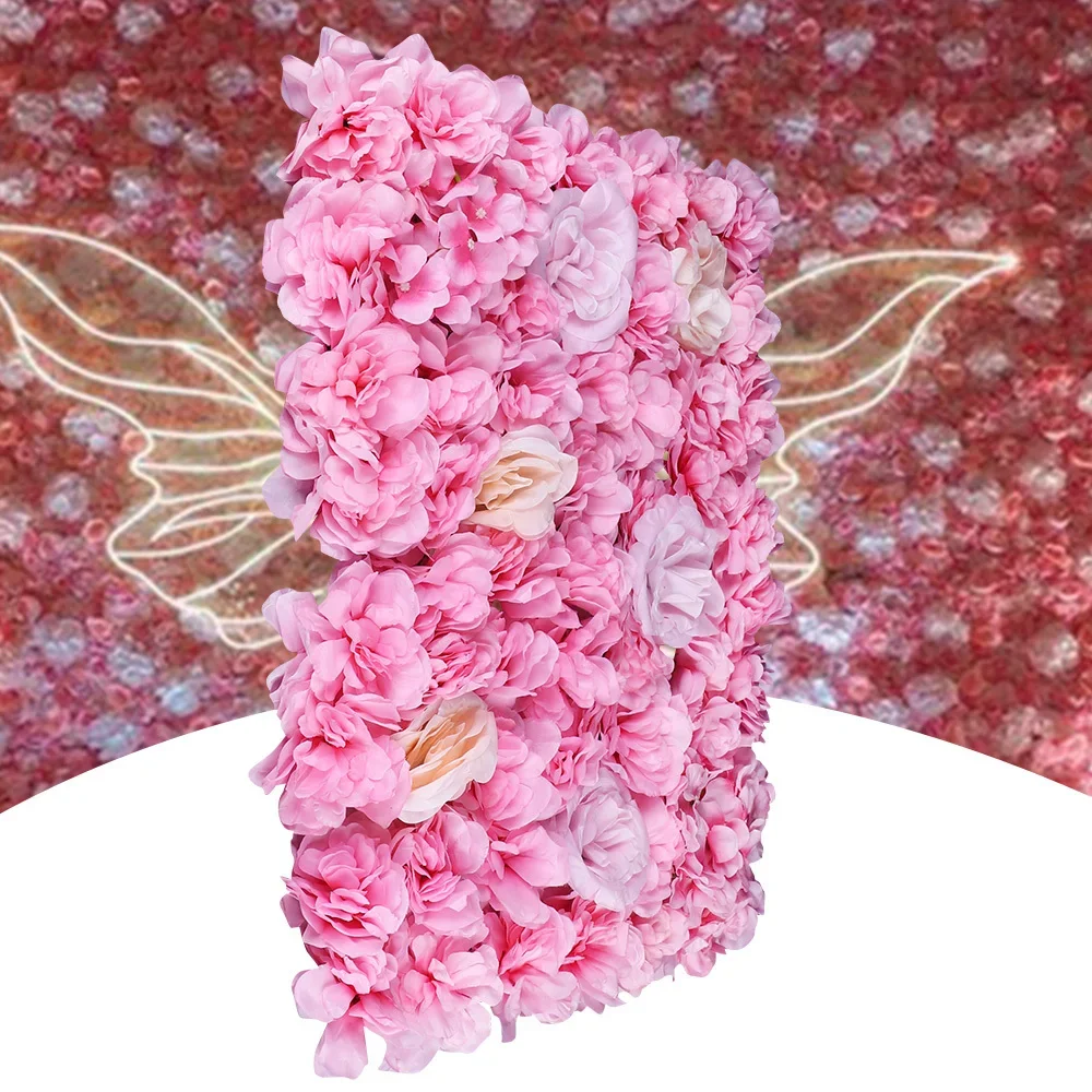 12 قطعة من جدار زهرة النبات مع دالي وردي، شامبانيا، ورود وردية، جودة عالية، ديكور،