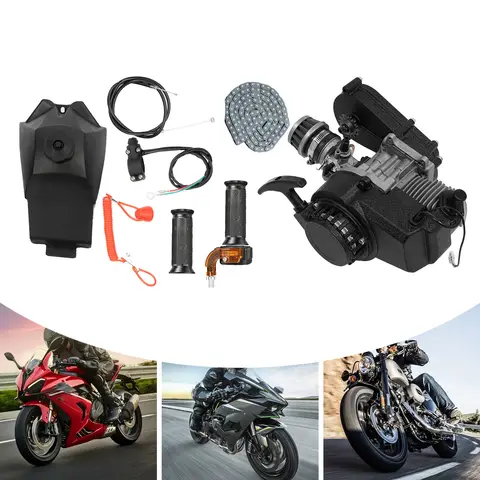49 85cc 2 Stroke Engine Kit with CVT Transmission Air Cooled 19kw for Mini Pocket Dirt Bike ATV Scooter Go Kart Motorcycle