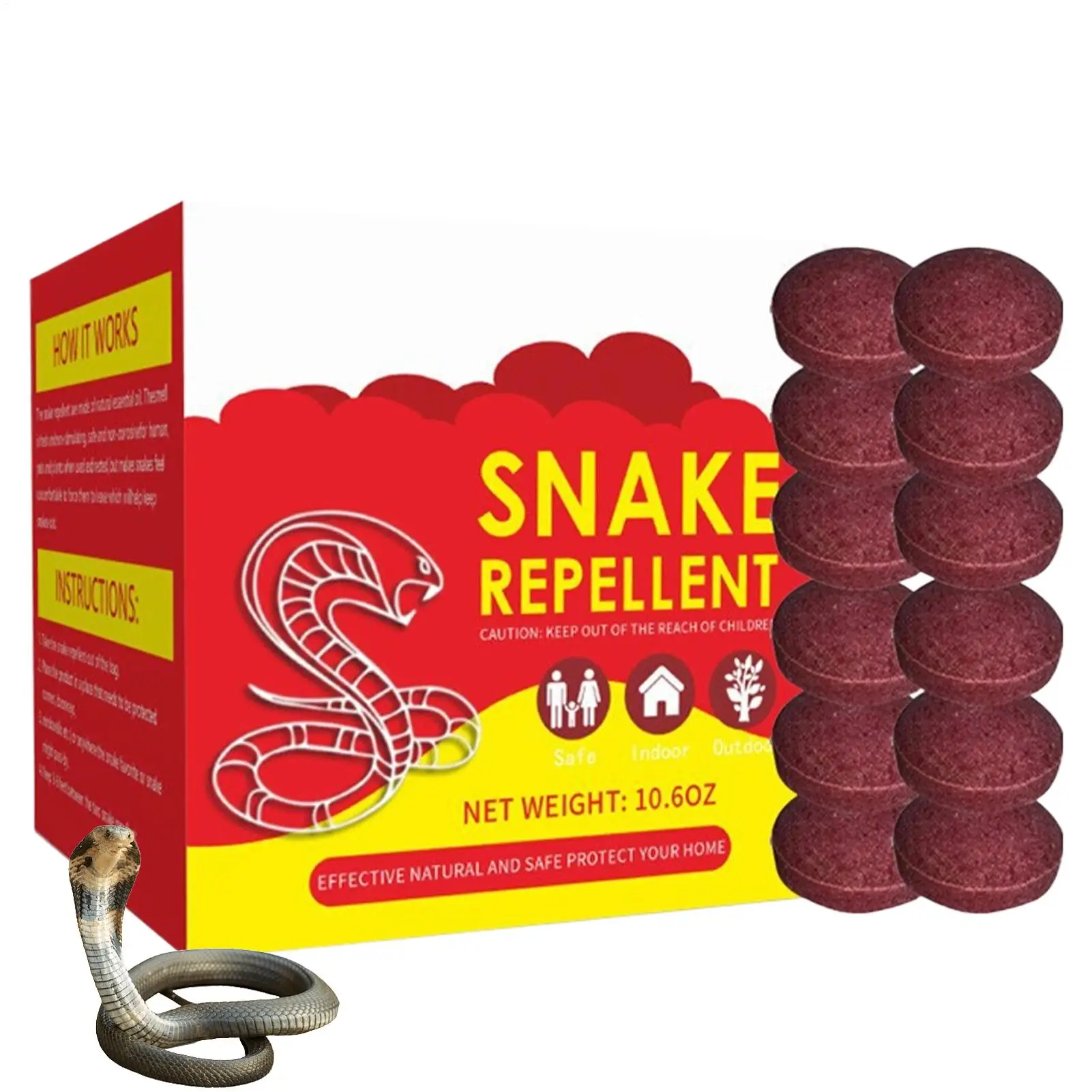 Snake Repelling Tablets 12 Piece Powerful Rainproof Yard Get Rid Of Snake Pill For Indoor Outdoor Yard Garden Campsite Garage