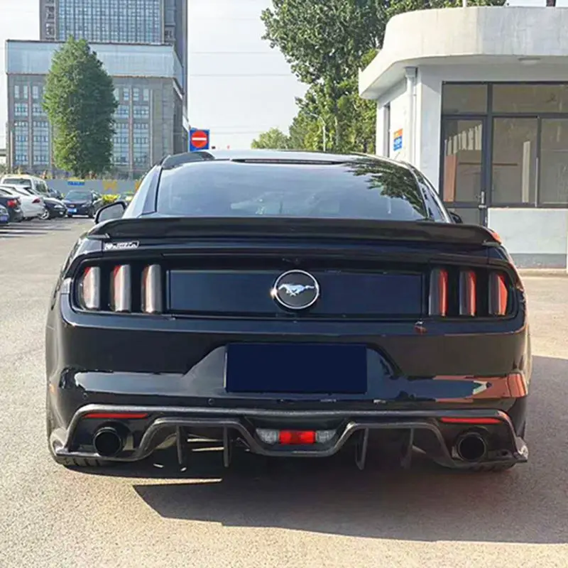 

FOR Ford Mustang GT V8 V6 GT350 Style Carbon fiber black Rear Spoiler Trunk wing 2015 -2018