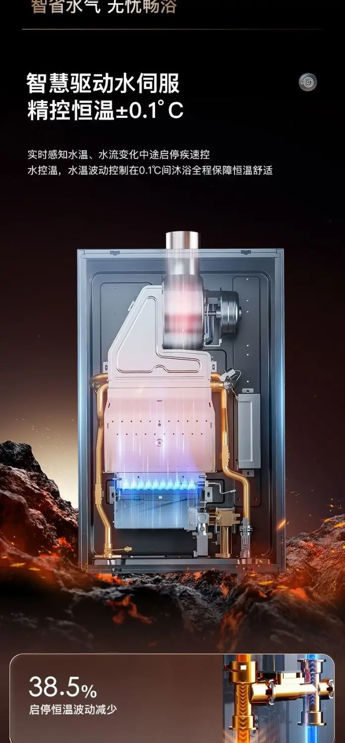 Household variable frequency water servo constant temperature water heater energy-saving balance type