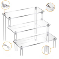 Clear Acrylic Display Stand For Anime Figures Cupcake Shelf Organizer Desserts Holder Jewels Display Risers Stand Perfume Stand