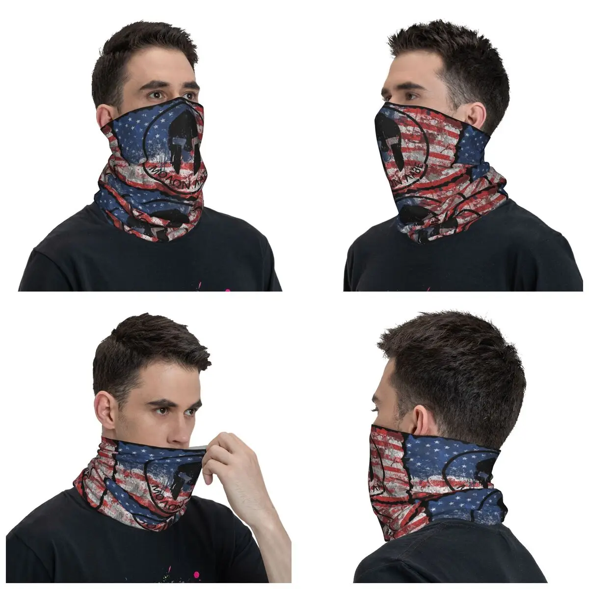 Spartan USA Molon Labe Mask Scarf Merch Neck Gaiter Vintage Bandana Scarf Cool Outdoor Sports Face Mask Unisex Breathable