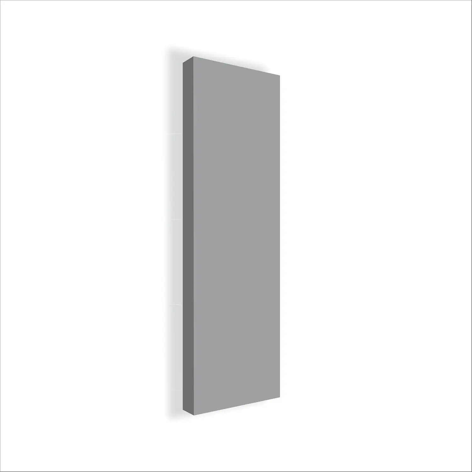 Akustisches Sound-AbsorPanel, Hochleistungs-Sound-AbsorPanels, 180 x 50 x 5 cm, hergestellt in Italien (grau)