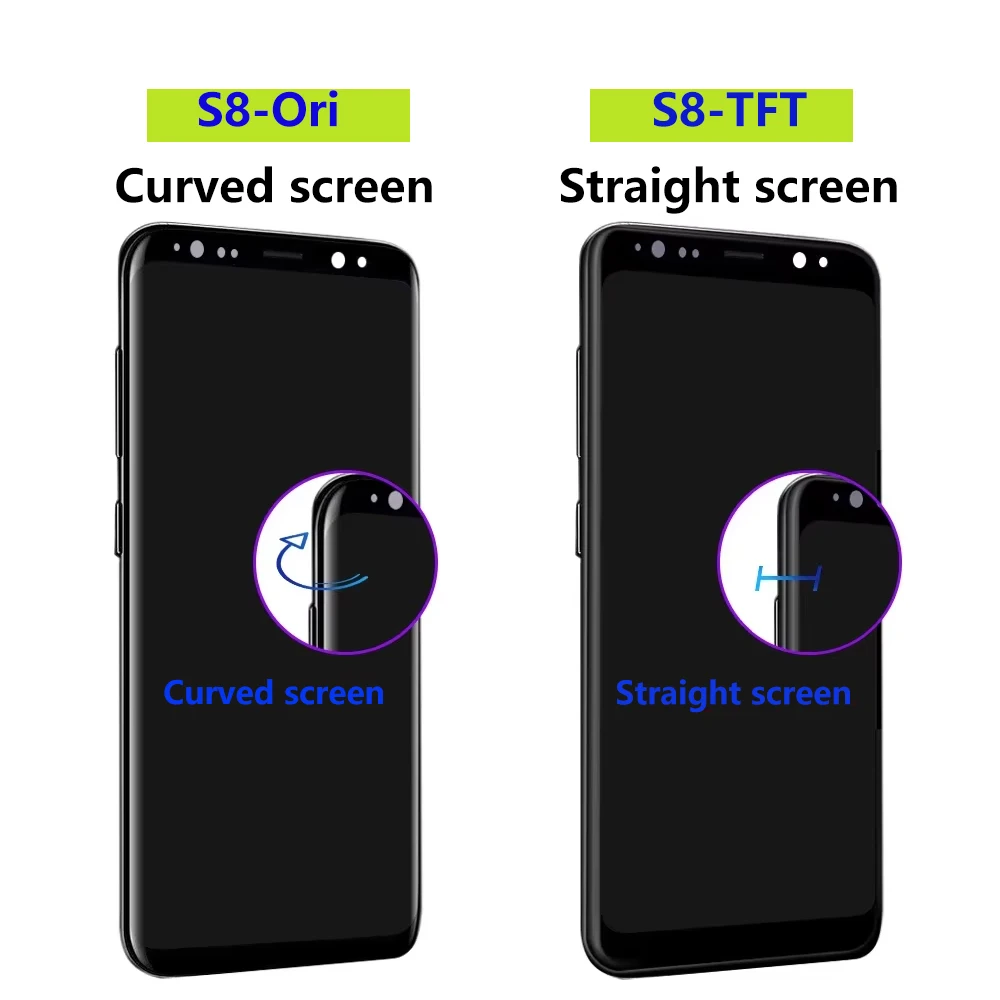 TFT Screen For Samsung Galaxy S8 LCD Display Touch Screen Digitizer With Frame For Samsung Galaxy S8 G950F Lcd