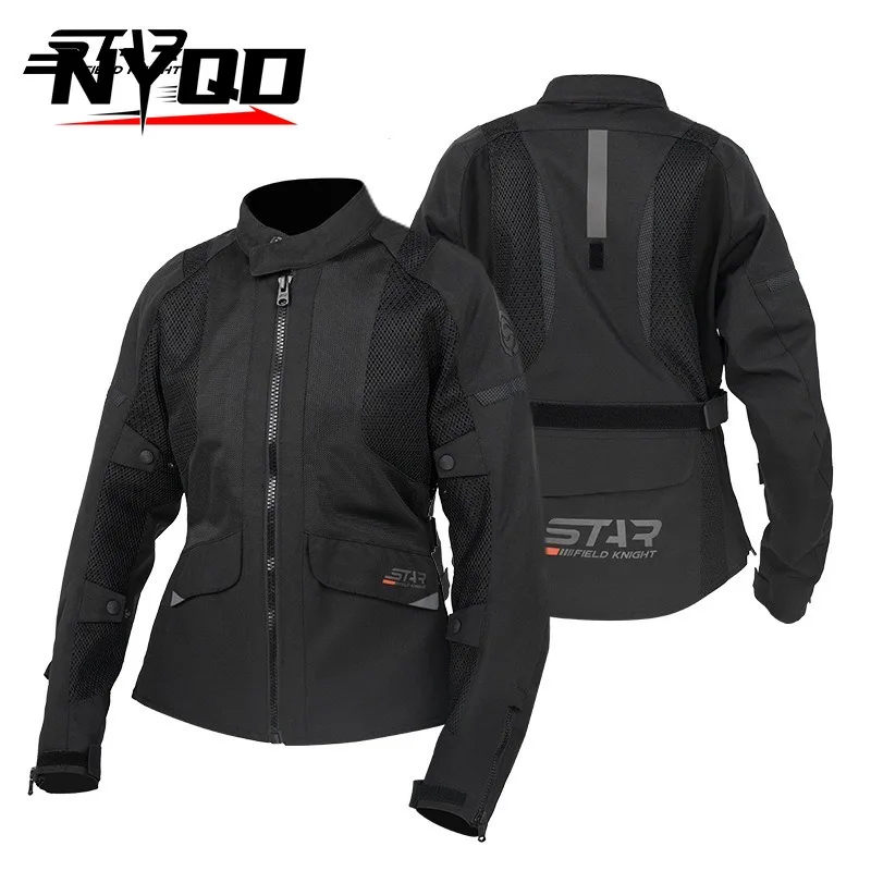 Summer Motorcycle Riding Suit Men Women Breathable Anti-Fall Rally Suit Couple Short Distance Motorbike Touring Gear S-6XL