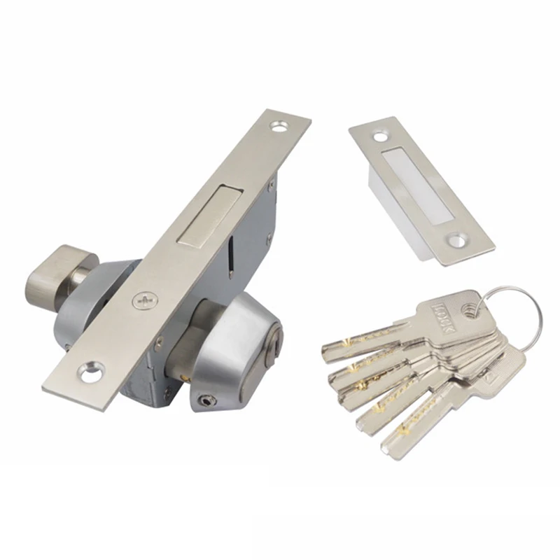 

Stainless Steel Narrow Frame Door Locks Broken Bridge Lock 20D Framed Glass Door Ground Locks Single Open/Double Open Floor Lock