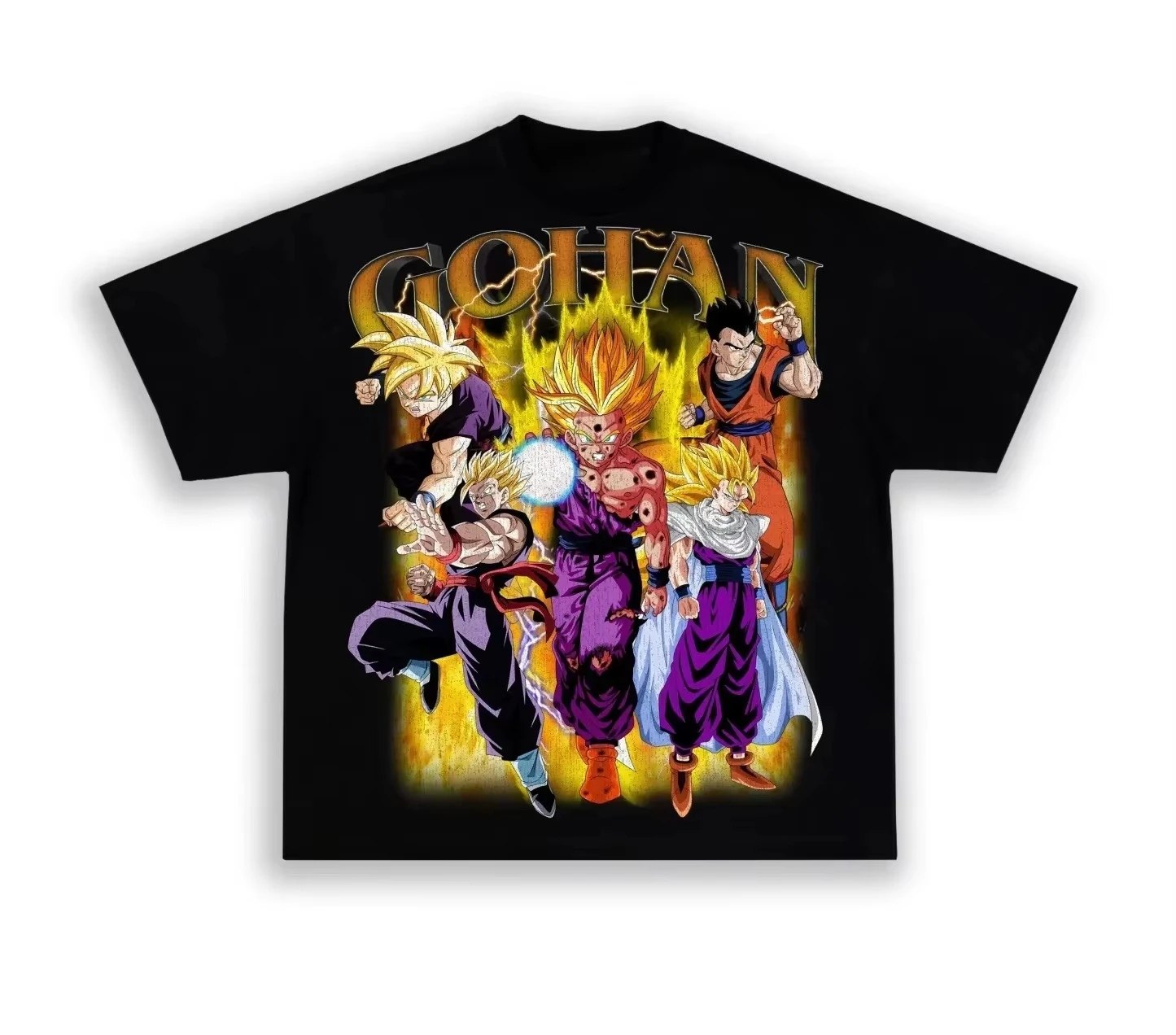

2026 Dragon Ball Multi-style Anime Men's Trend Summer Breathable Wear-resistant Women's Street Short Sleeve T-Shirt