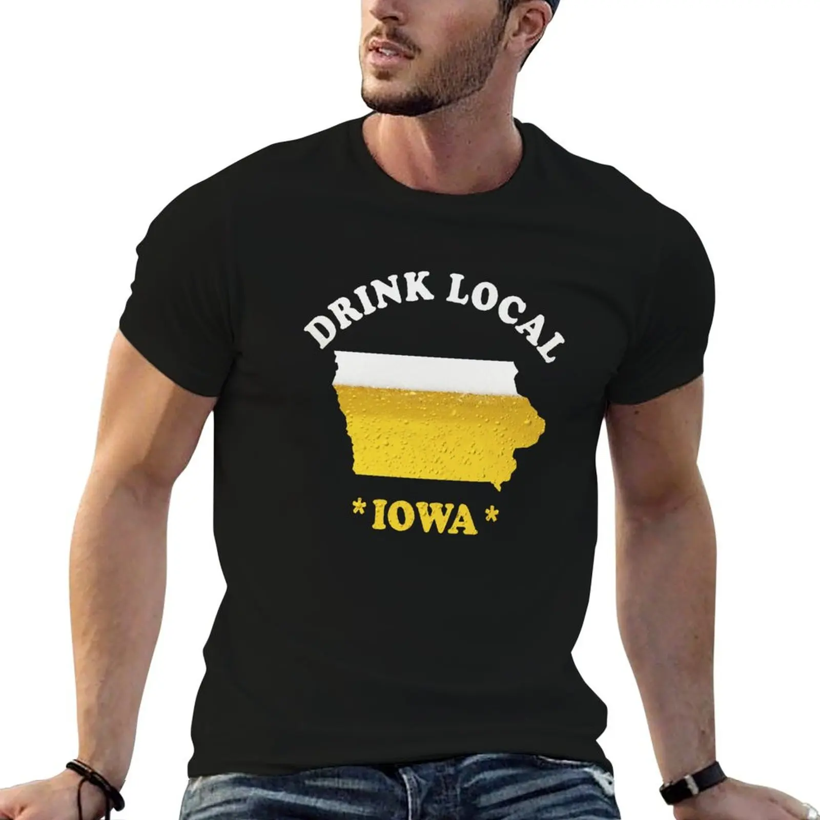 

IOWA Beer Map T-Shirt Drink Local Brewmaster Gift T-Shirt man t shirt heavy cotton man t shirt luxury T-Shirt