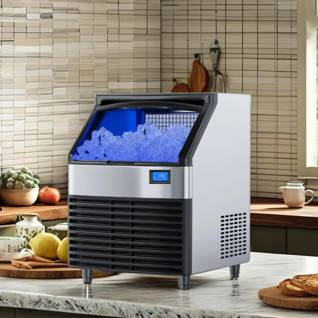 Commercial Stainless Steel Electric 220V Ice Machine Restaurant Ice Cube Bar Home