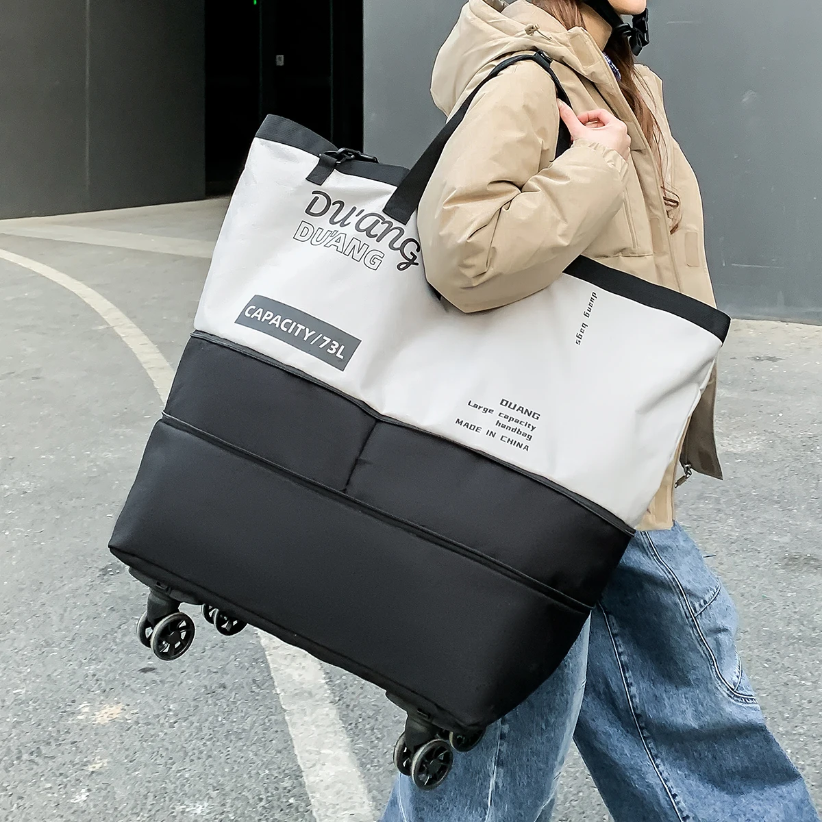 

Вместительная водонепроницаемая сумка для багажа, сумка для роддома, сумка для покупок, простая сумка для хранения, дорожная сумка-тоут на колесах