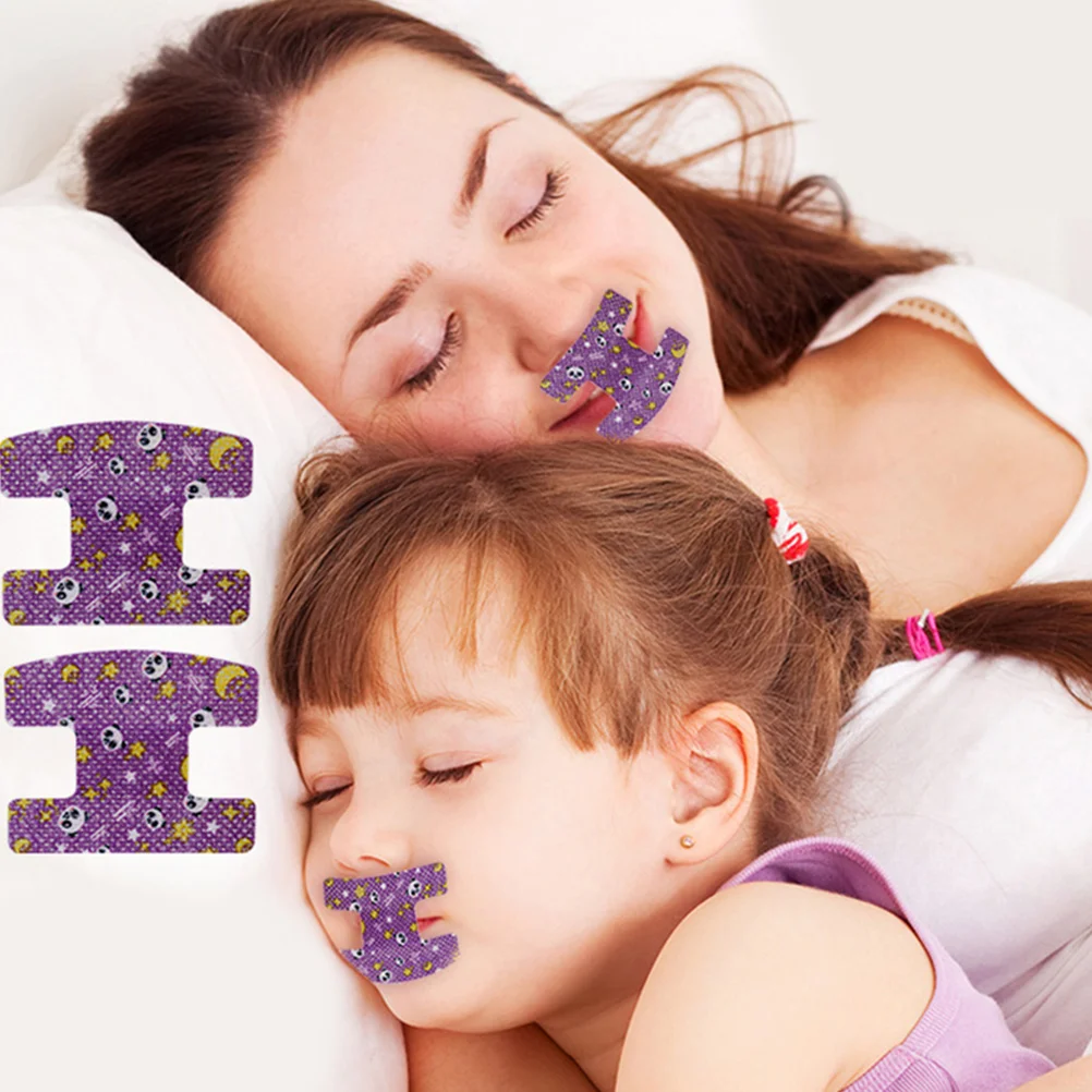 20 Sheets H-shaped Mouth Stickers Physical Closed Tapes Breathing Snoring for Sleeping Hot Melt Adhesive