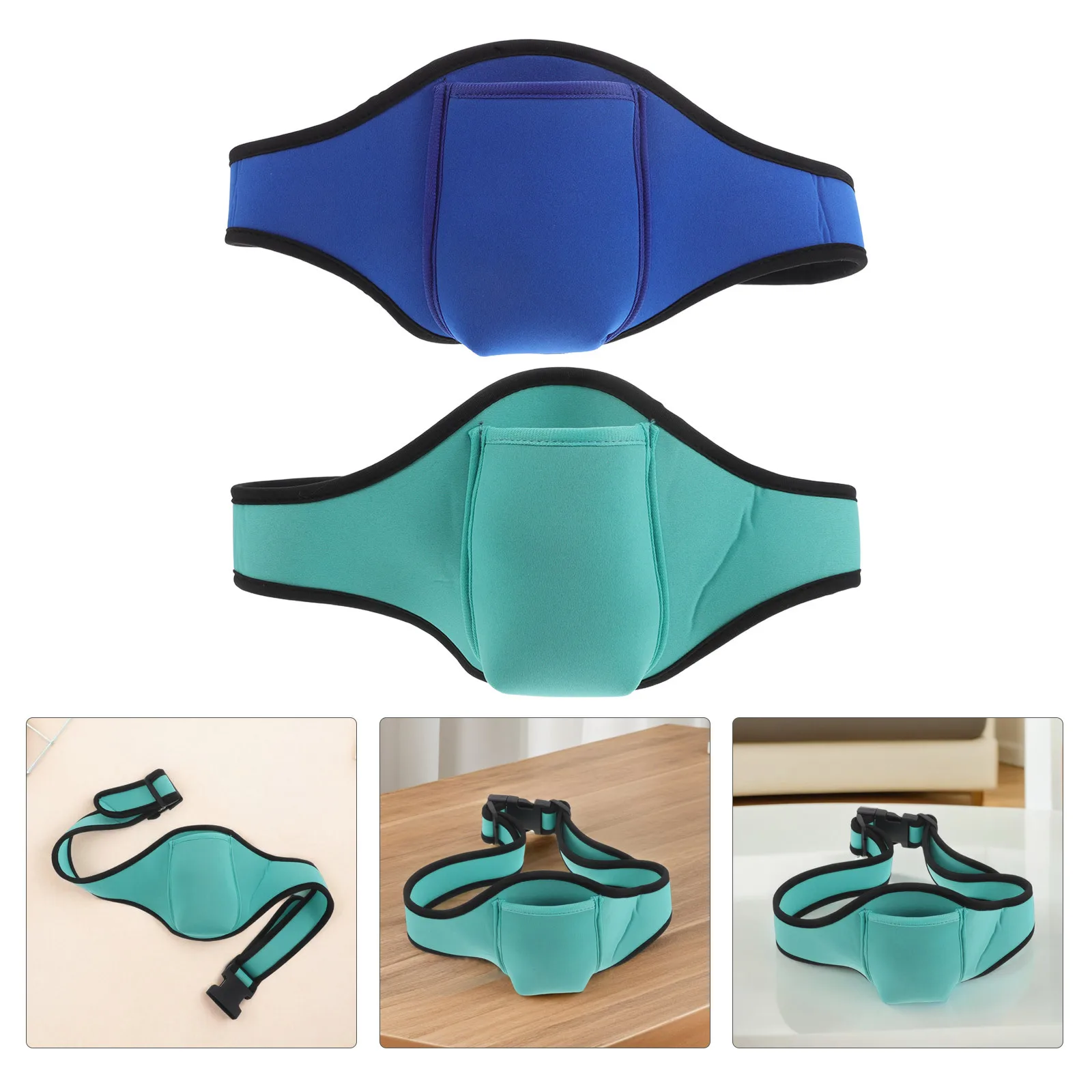 2Pcs Neoprene Running Waist Belt Phone Holder Sports Workout Waist Pack for Yoga Fitness Outdoor Activities Workout Belt