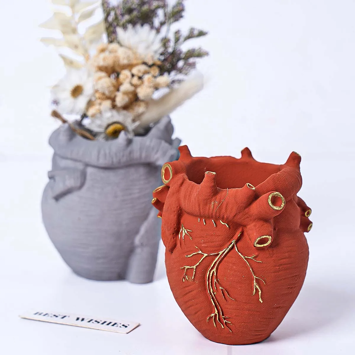 

Simulation Heart Vase Silicone Mold Flowerpot Resin Ornament DIY Art Craft Originality Home Office Flower Arrangement Decor Gift