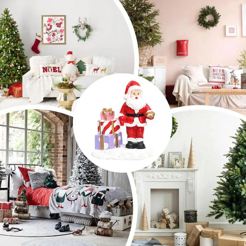 คริสต์มาส Snowman ตุ๊กตาคริสต์มาสเครื่องประดับเรซิน Vintage Christmas Decor หมู่บ้านคริสต์มาสเครื่องประดับสําหรับโต๊ะรับประทานอาหาร