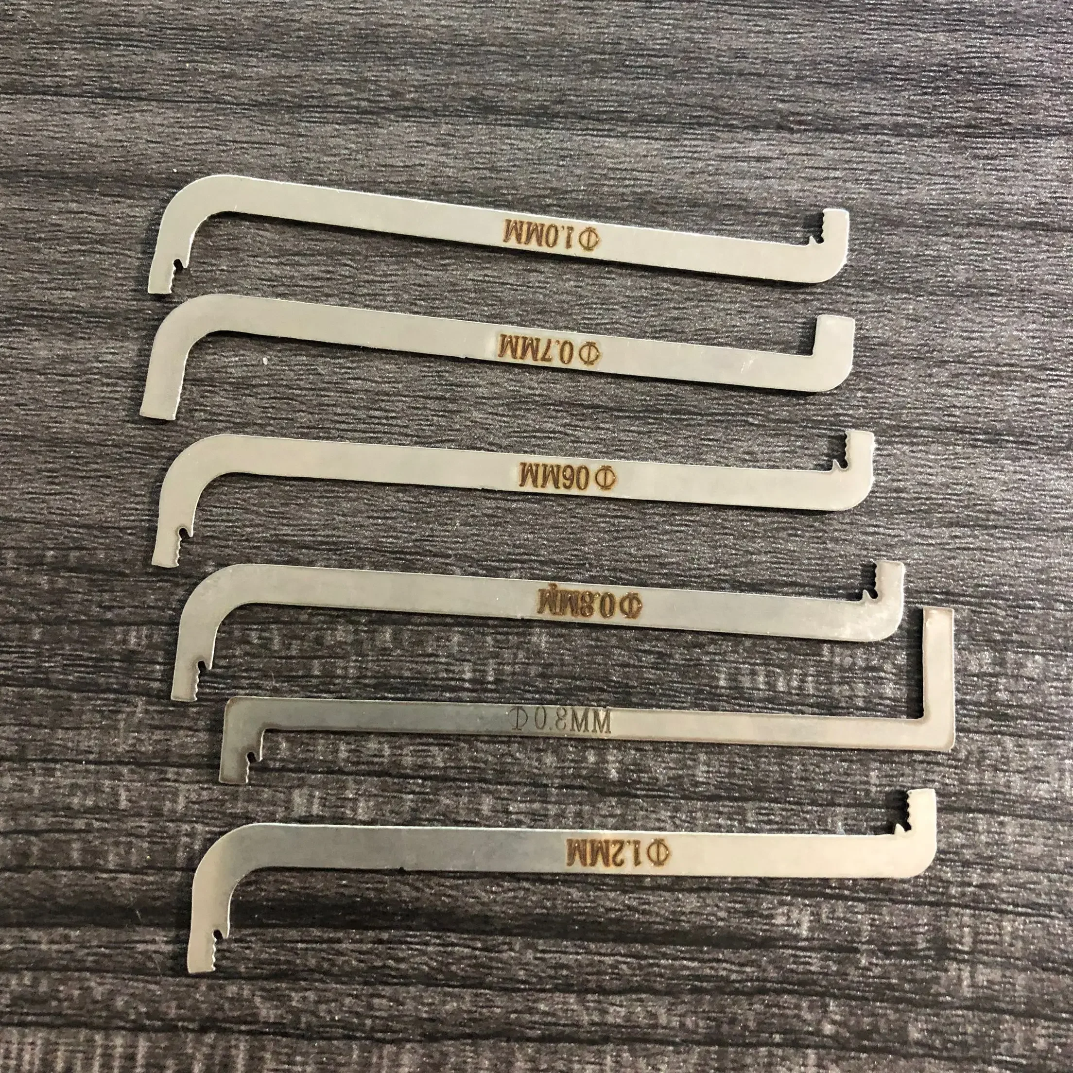 high quality practical locksmith tool 6 pieces / kit replacement turning tool / double head tension wrench tool