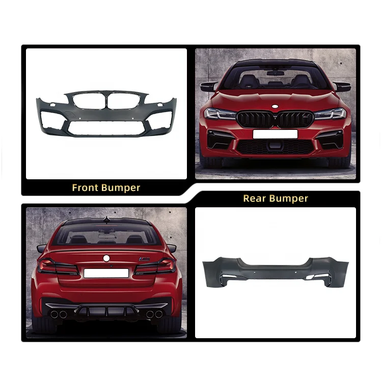 Car Body Kits for 2012-2017  5 Series F10/F18 Upgrade to G30 M5 2021+ Front Rear Bumper Side Skirt Full Body Kits