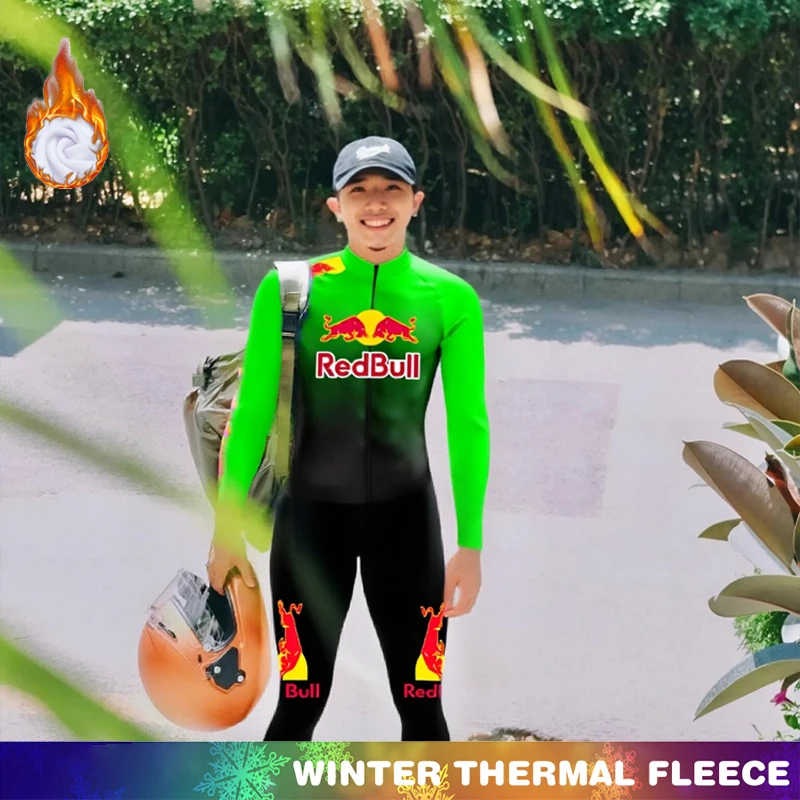 

Джерси для велоспорта, мужские зимние термофлисовые комплекты Red Bull, мужская одежда с длинными рукавами, одежда для велоспорта, комплект спортивной одежды Thermal, рубашка