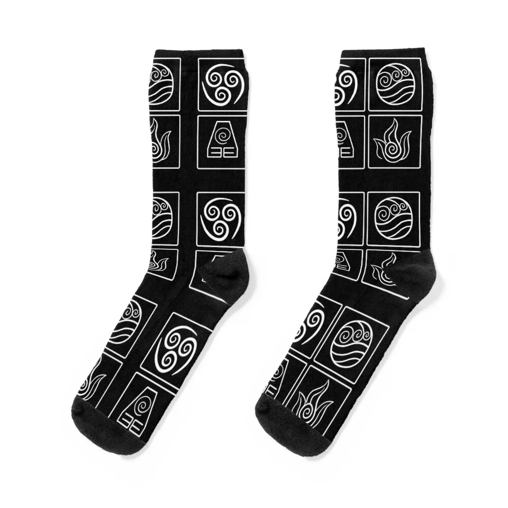 Chaussettes Avatar le dernier maître de l'air pour hommes et femmes, bas mobiles, jarretière lumineuse, Rugby lâche, Elements