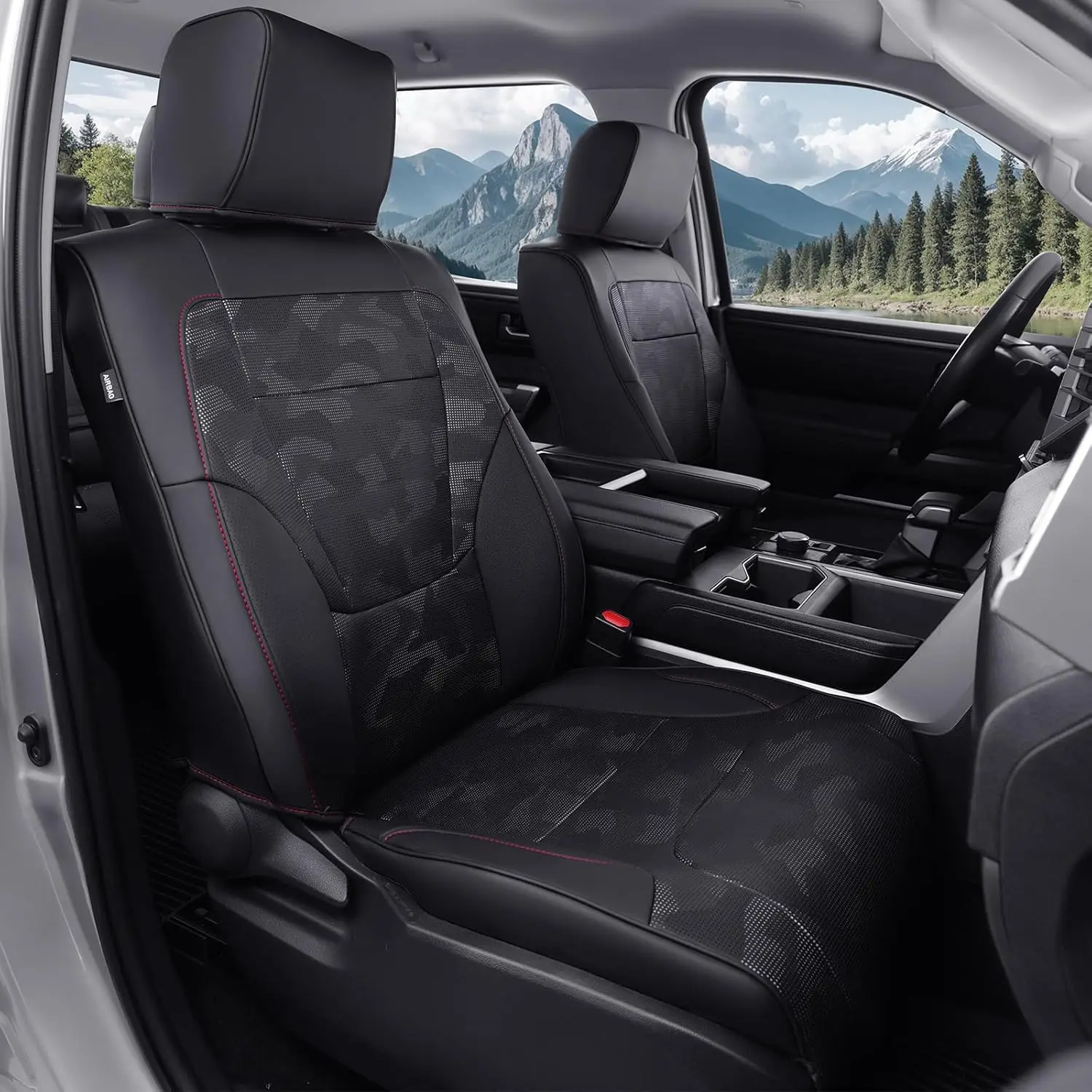 

Truck Seat Covers Application: 2022 - 2026, Material: Not Specified, Color: Black Camo, Full Set for Crewmax/Double Cab