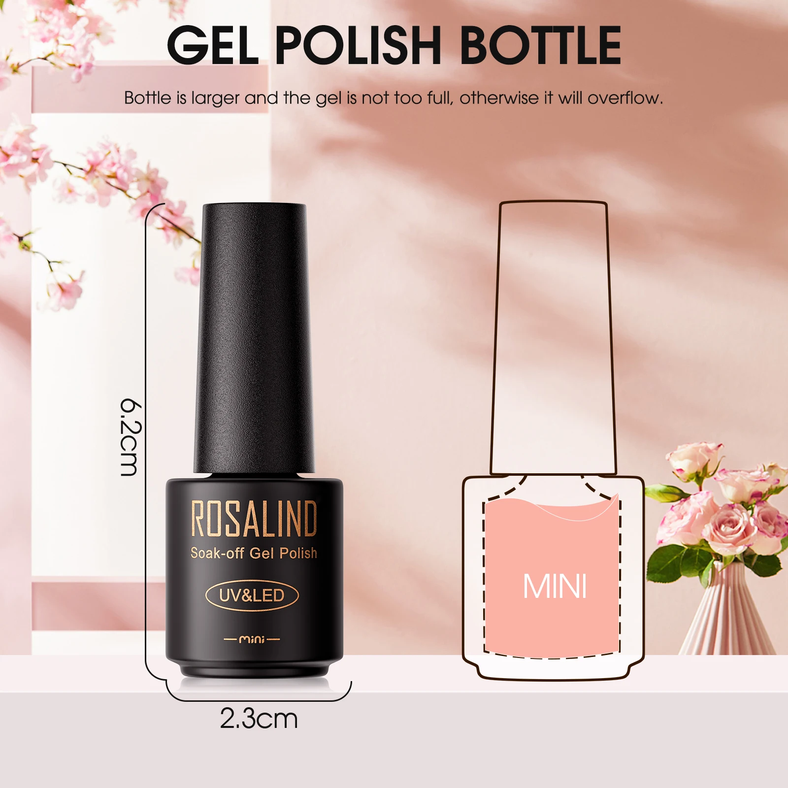 ロザリンドネイルジェルセット 48個入り ジェルカラーネイルポリッシュキット ジェルポリッシュトップコート ネイルアート ネイルセット 紫外線硬化