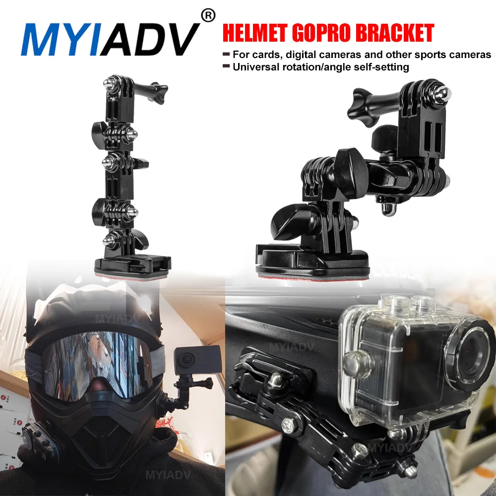 

Motorcycle Sports Riding Recorder Mounting Holder Adjustable Helmet Chin Camera Gopro Support Bracket For BMW For VOGE For Honda