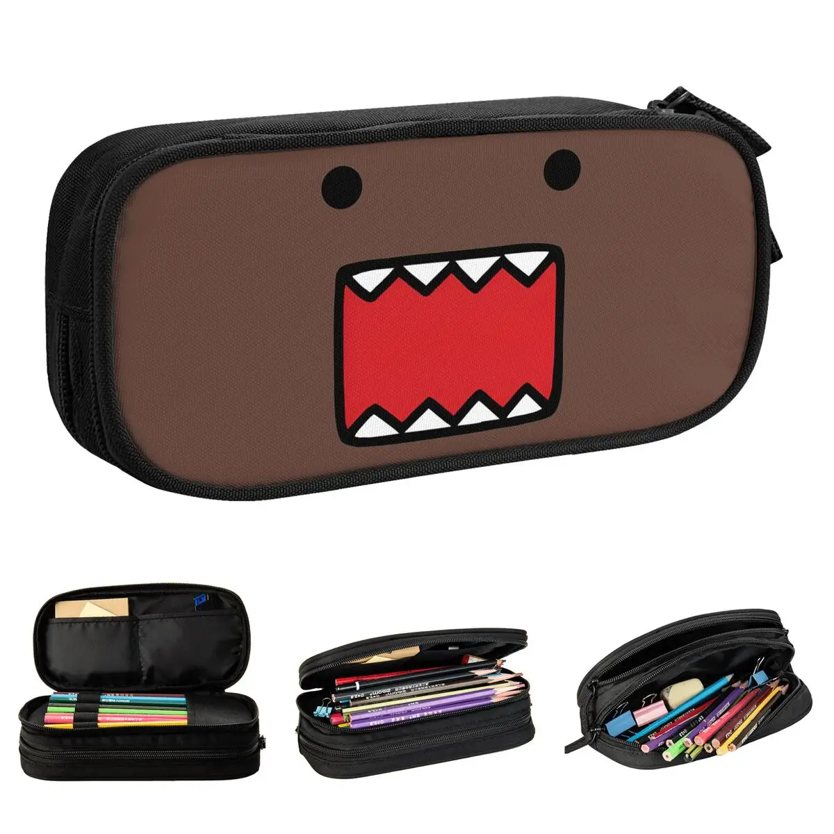 

Domo Kun кукла лицо пенал креативные сумки для ручек для девочек и мальчиков большая емкость школьные принадлежности подарочные пеналы