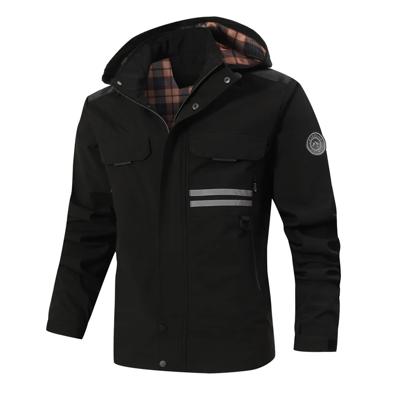 

Spring Autumn Men's Hiking Waterproof Jackets Casual Men Climbing Windbreaker Hooded Coats Men Sports Breathable Zipper Jackets