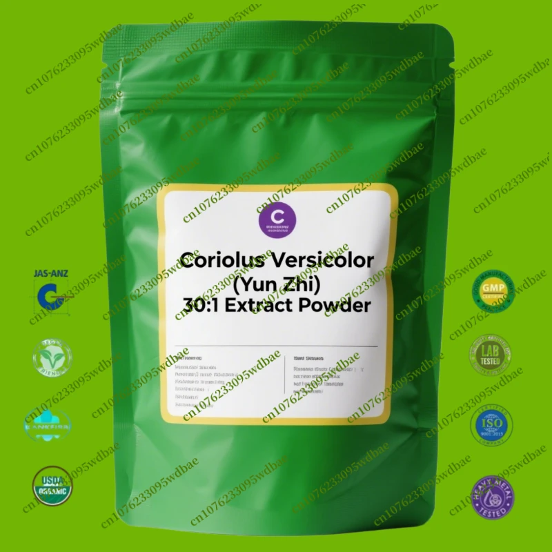 

Индивидуальный экстракт индейского хвоста Yunzhi 30:1, пропорционная упаковка, оптовая упаковка, сумка из алюминиевой фольги