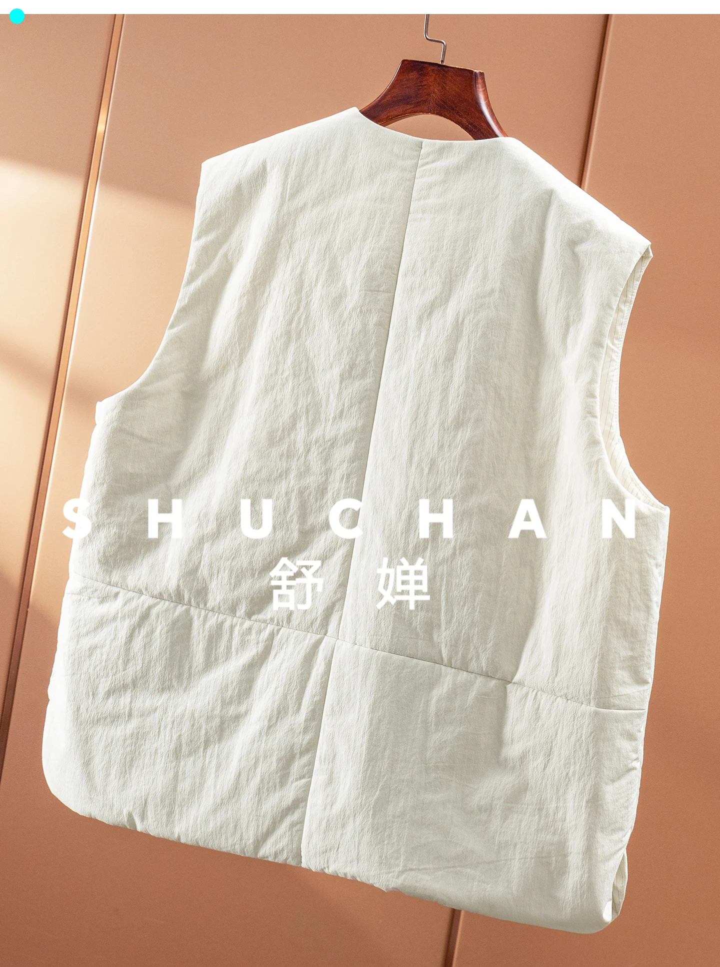 Simple and High-quality Cabinet, Round Neck Cotton Clothes, Vest Jacket, Women's 60E0  Vest Women