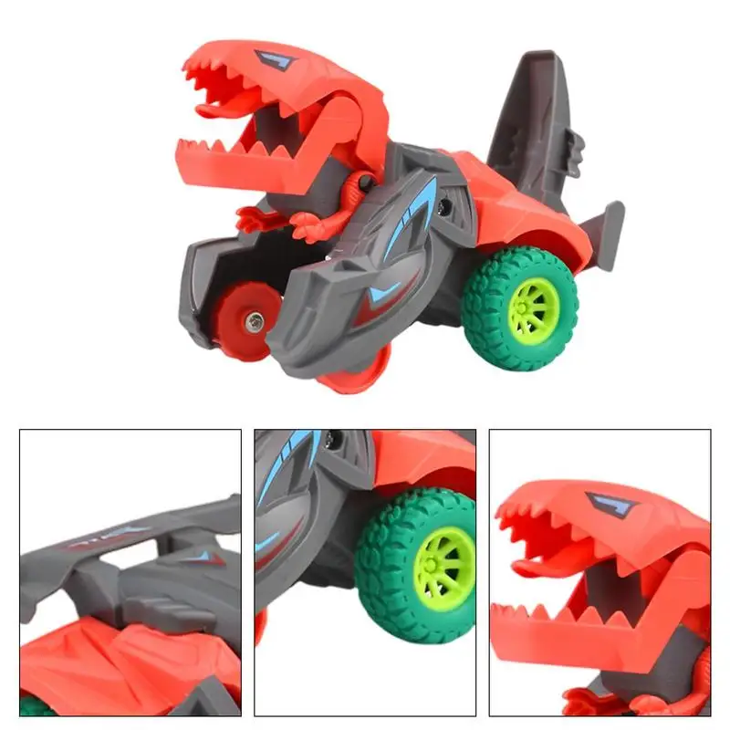 Automatic Dinosaur Transform Toy Car 2 In 1 Transforming LED Dino With Music Light For Kids 3+ Years Old Birthday Gift