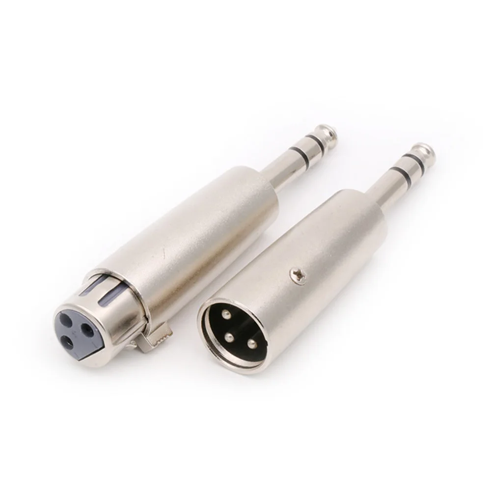 1pc XLR Connector 3Pin Female Jack and Male Plugs to 1/4\