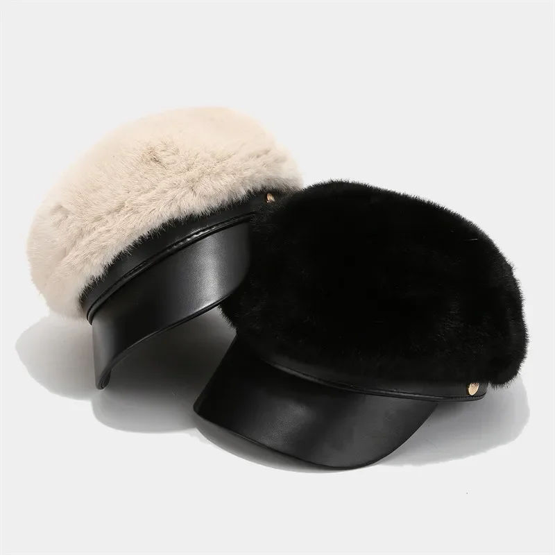 Autumn and Winter Polyester Solid Keep Warm Beret Octagonal Cap Painter Hat for Girl and Women 137