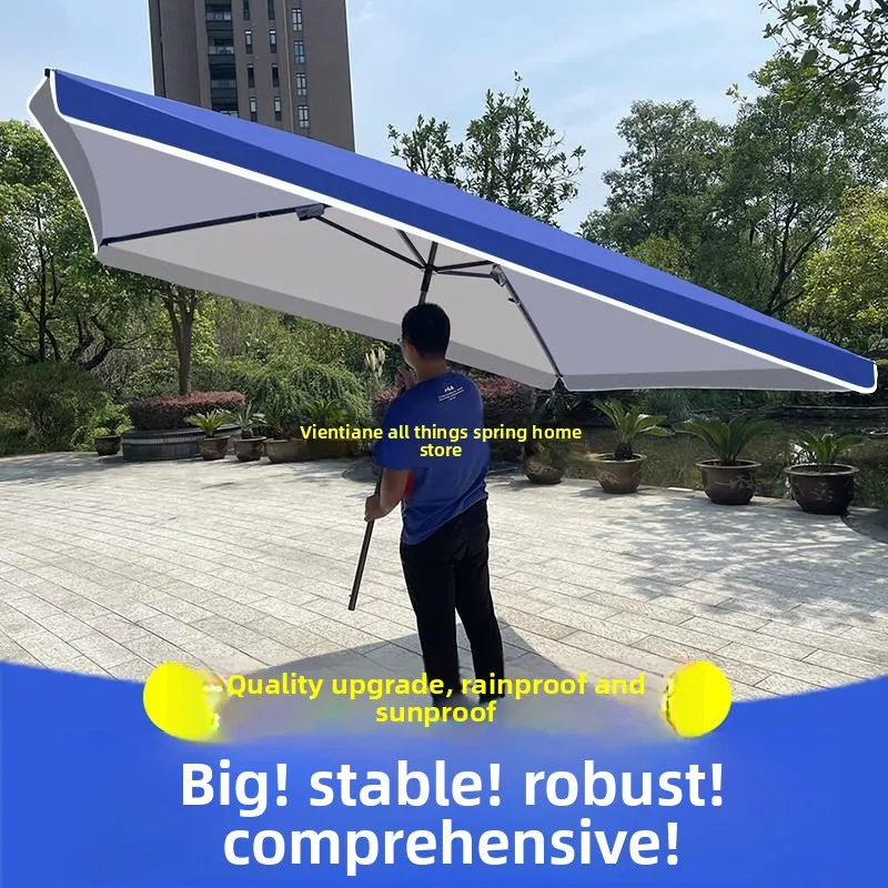 

Extra Large Sunshade Umbrella Outdoor Courtyard Stall Advertising Umbrella Commercial Beach Square Long Umbrella for Adults