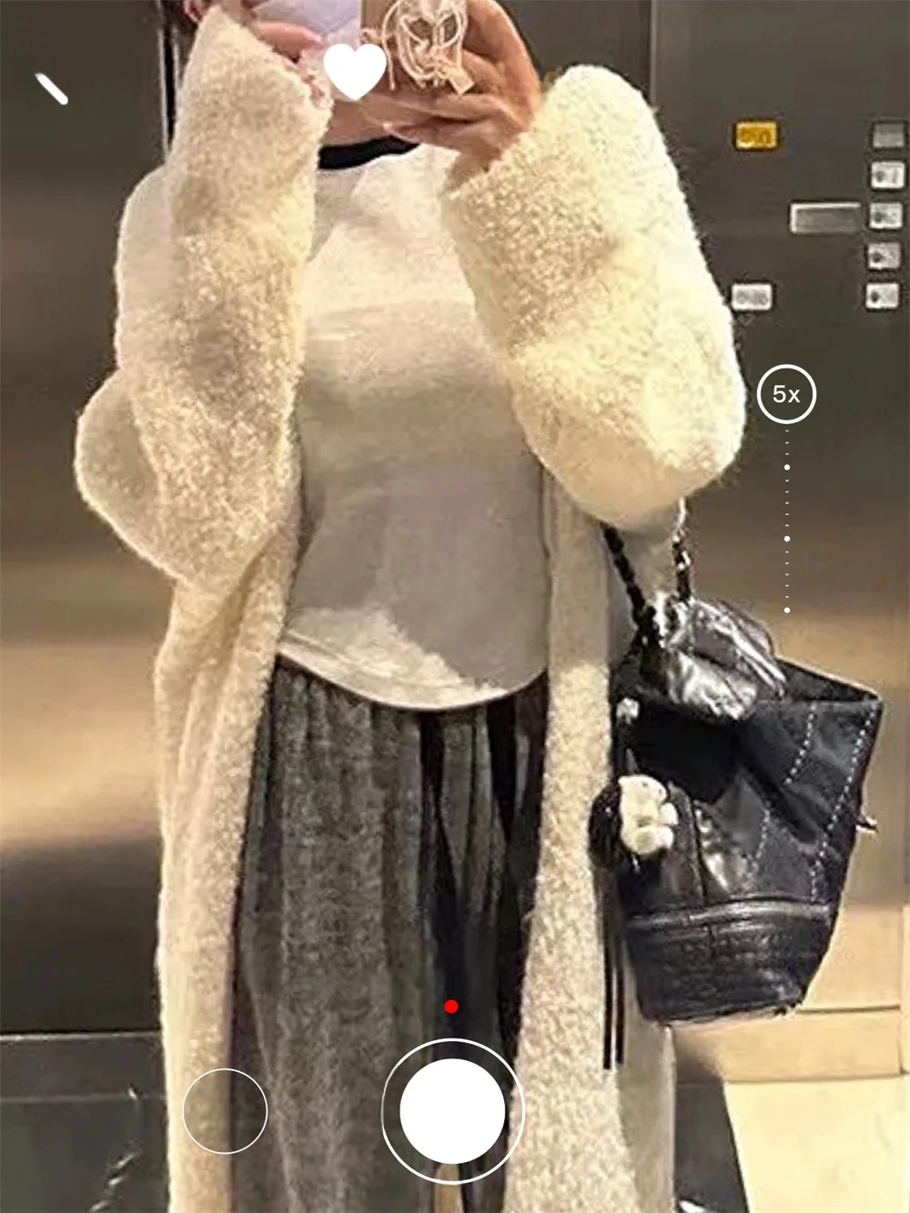 

Ультра-длинное однотонное пальто из жемчужного бархата ярких цветов, кардиган, женский свитер на пуговицах Ele Aosphere