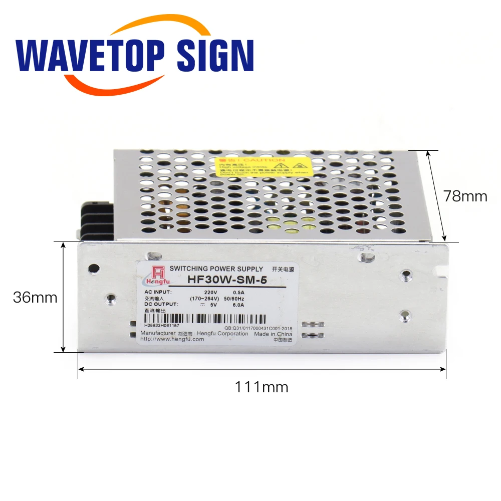 WaveTopSign Switch Power Supply HF30W-SM HF35W-S HF55W-SE 5V-48V لآلة القطع والنقش بالليزر Co2