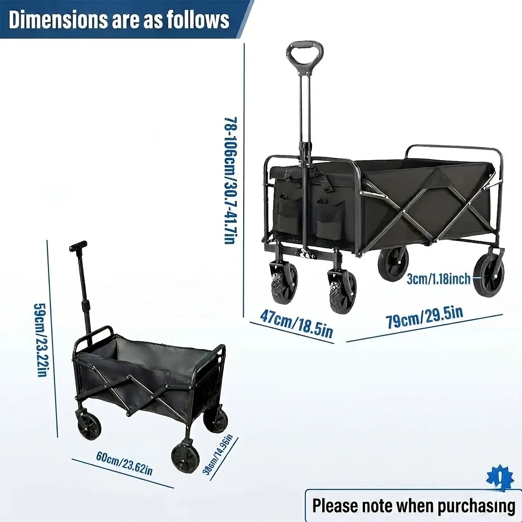 Heavy Duty Foldable All Terrain Salon Cart Stainless Steel Frame 600D Oxford Cloth Multifunctional Pet Grooming Wagon, No Assembly Required, for Pet Salon Camping Gardening Beach Shopping Dog Cat Stroller