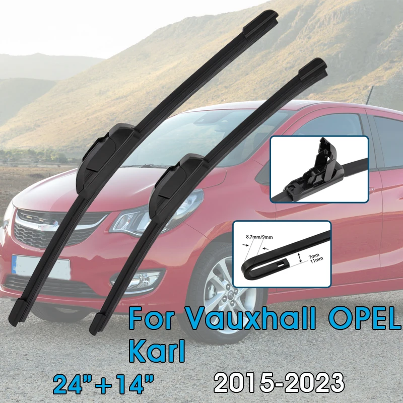 

Автомобильные щетки стеклоочистителя 24 "+ 14" для Vauxhall OPEL Karl 2015-2023, лобовое стекло, щетки переднего окна, автомобильные аксессуары