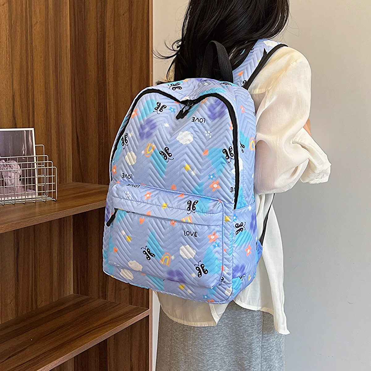 Fashion Bump Zipper Closure Backpack