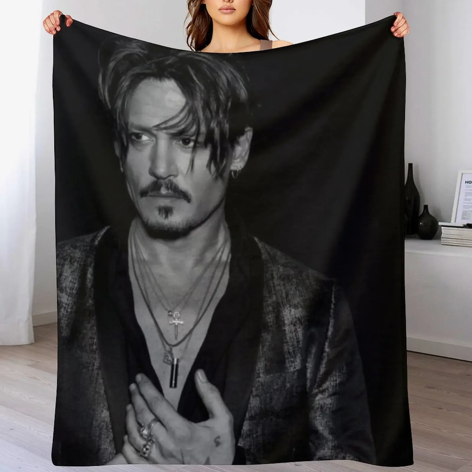 Johnny Depp Throw Blanket Sofa blankets and throws Blankets