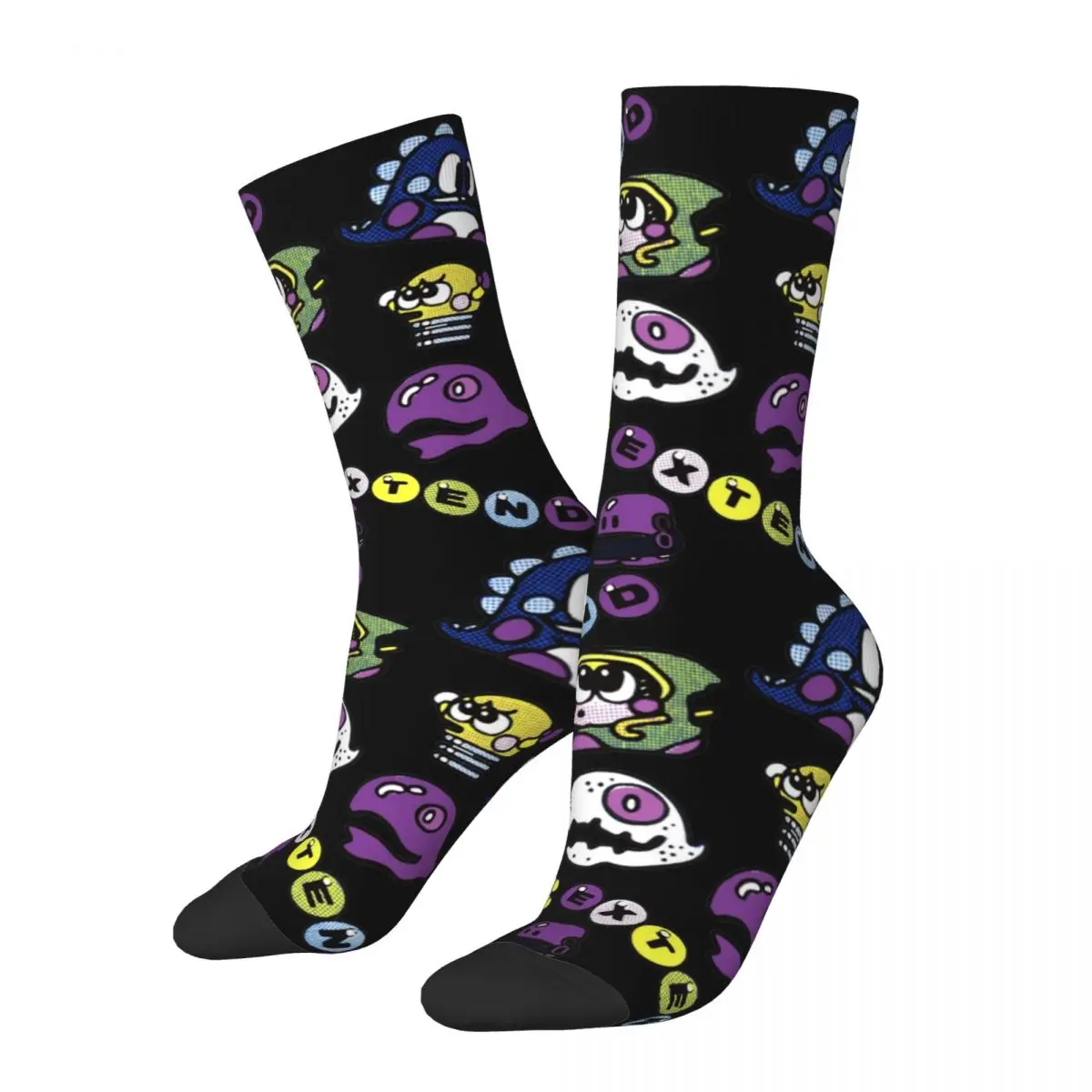 Happy Funny Male Men Socks Harajuku Bubble Bobble Game Sock Polyester Sport Women's Socks Spring Summer Autumn Winter