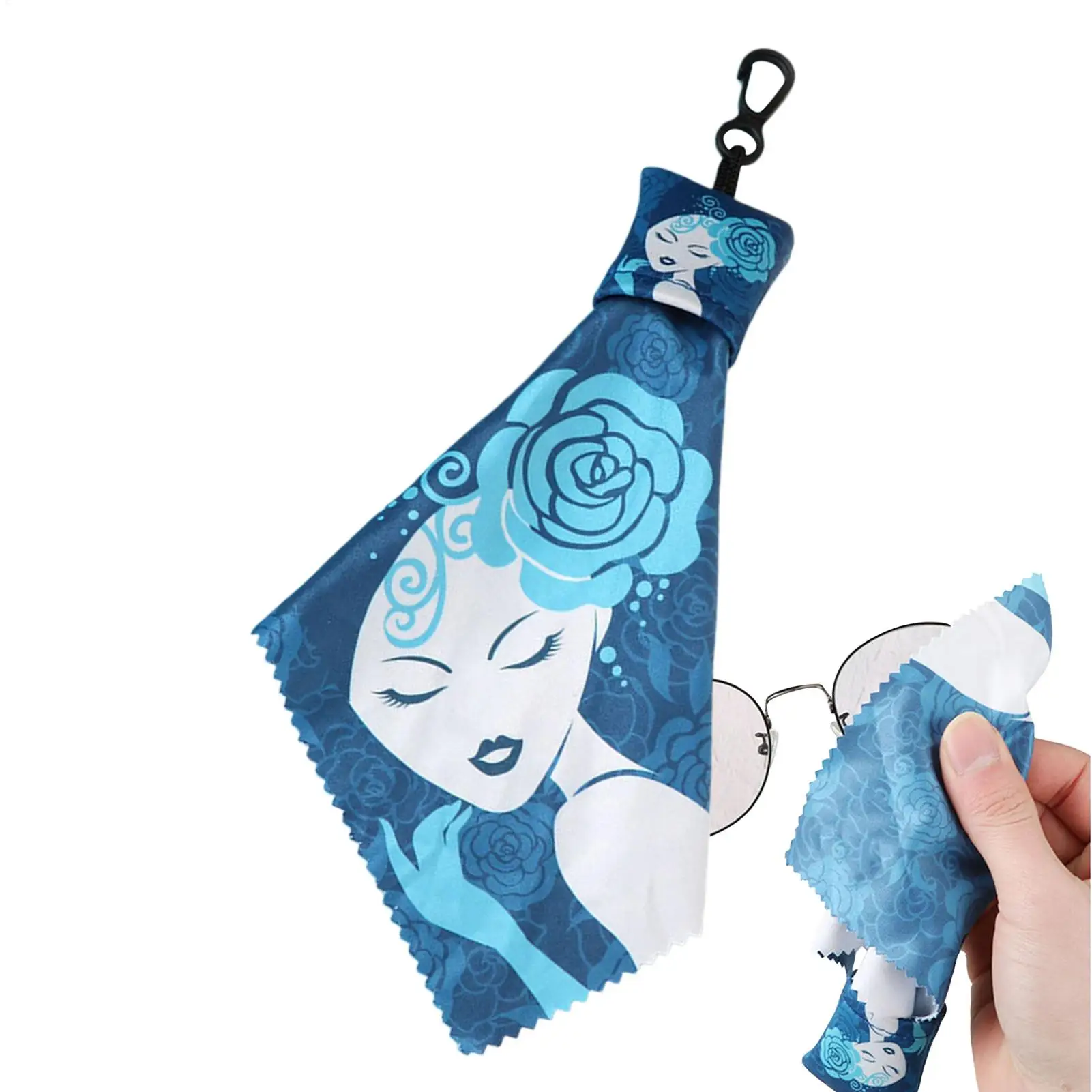 Microfiber Cleaning Cloth Glasses Washable Microfiber Cleaner Wipes Keychain for Eyeglasses Camera & Photo Cleaning Cloths for