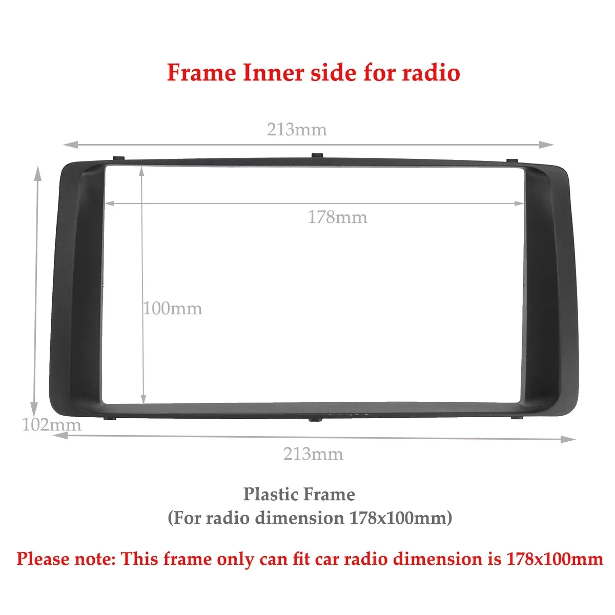 2 Din Car Stereo Radio Audio Dashboard DVD CD Fascia Plate Panel Frame Replacement for Toyota Corolla 2003 2004 2005 2006