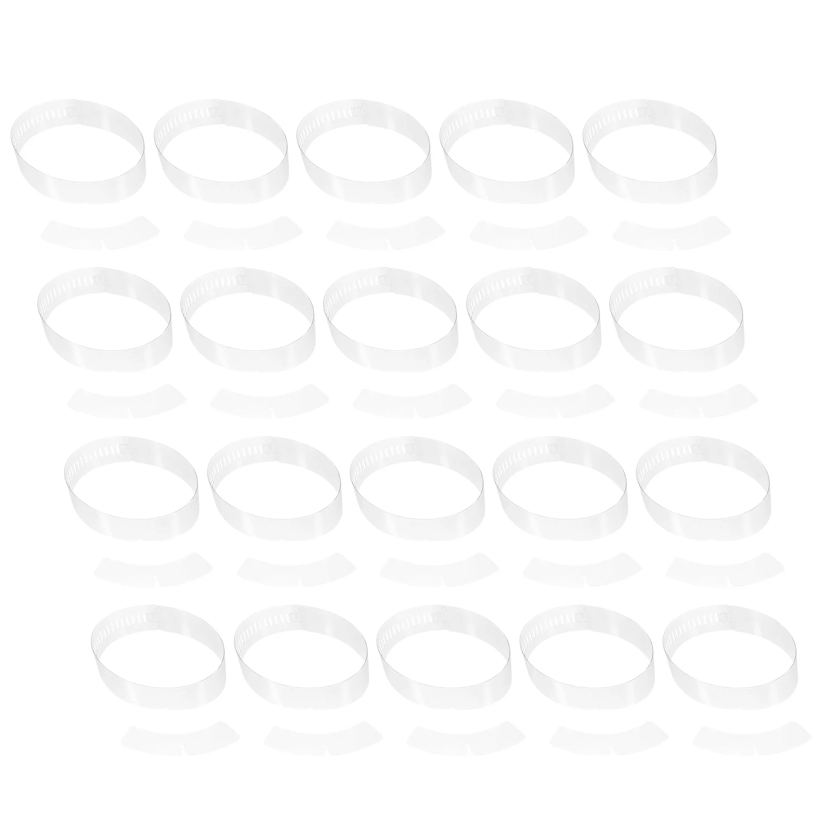 

200Pcs Premium Collar Fixing Strips Reusable Plastic Shirt Supports Adjustable Design Fine Craftsmanship for Sharp Collar