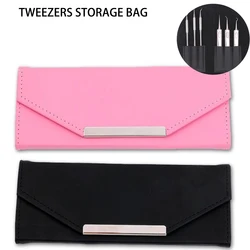 Eyelashes Extension Tweezers Storage Bag Leather Portable Organizer Case False Eyelash Tool Organizer Lashes Accessories