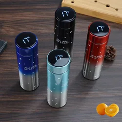 500ML Intelligent Stainless Steel Thermos  Vacuum Flask Portable Temperature Display Tea Leakproof Travel Cup