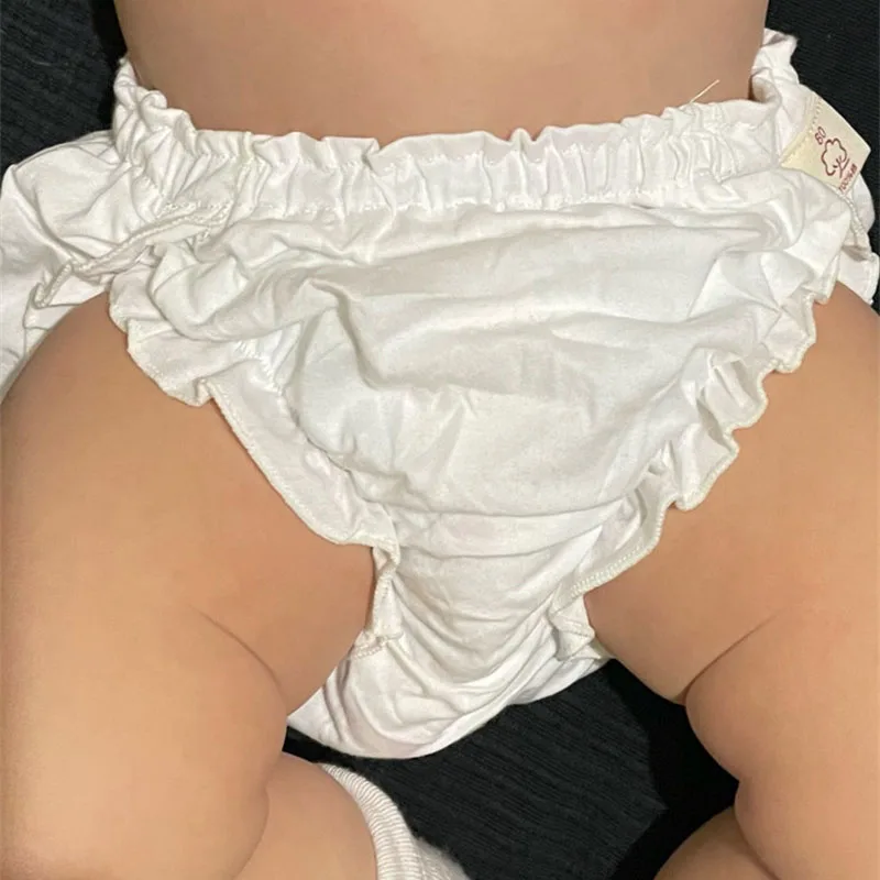 Baby Panties Girl Fashion Solid Lace Cotton Underpants Infant  Kids Breathable Triangle Shorts For 0-3 Year Children Bread Pants