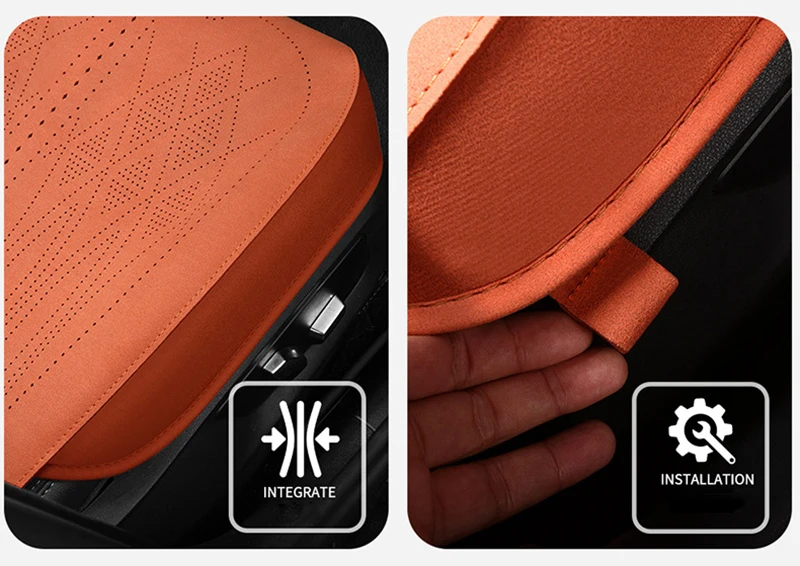Auto Sitzbezüge Schutz Set Universal Auto Vorne Hinten Kissen Pad Wildleder Leder Vier Saison Sitzbezüge Matte Auto Zubehör – Detail 10