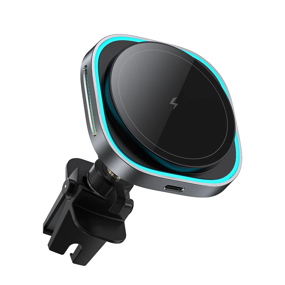 

New Magnetic Car Charger Wireless Phone Holder Car air Vent Mobile Phone Mount with Wireless Fast Charging for iPhone 16