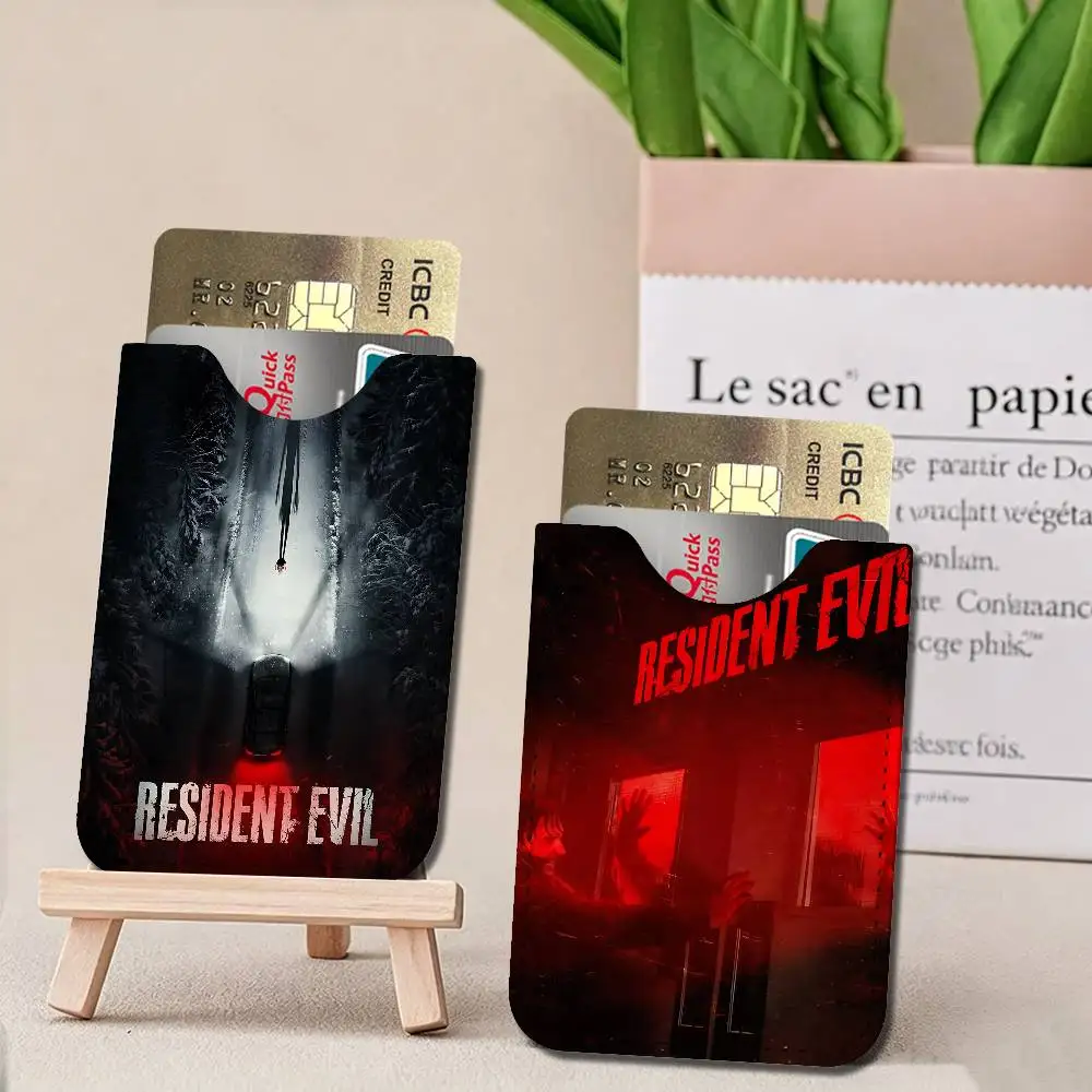 Horror R-Resident Evil Movie 2026 Creative Printed with Leather Protective Case Business Portable Letter Pattern Leather Credit